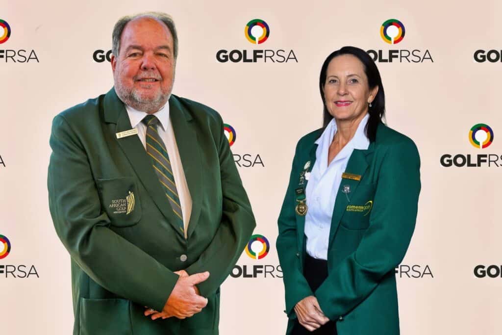 North West’s Peet van Schalkwyk and Gauteng North’s Madeleine de Wet were elected as the new Presidents of The South African Golf Association (SAGA) and Womens Golf South Africa (WGSA) respectively; credit GolfRSA